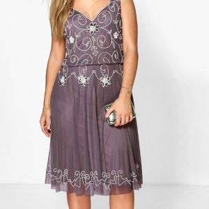 Boohoo Ruby sequin midi dress plus size 20 formal